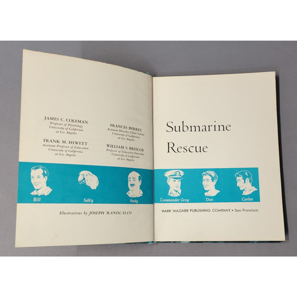Vintage Submarine Rescue Deep Sea Adventure Series Book 3 Hardcover 1967 - Picture 6 of 16